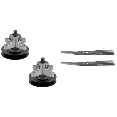 Aic Replacement Parts Spindle & Blade Kit Fits MTD Fits Cub Cadet Fits Troy Bilt 42 Deck 618-0565 82-517-BLADES